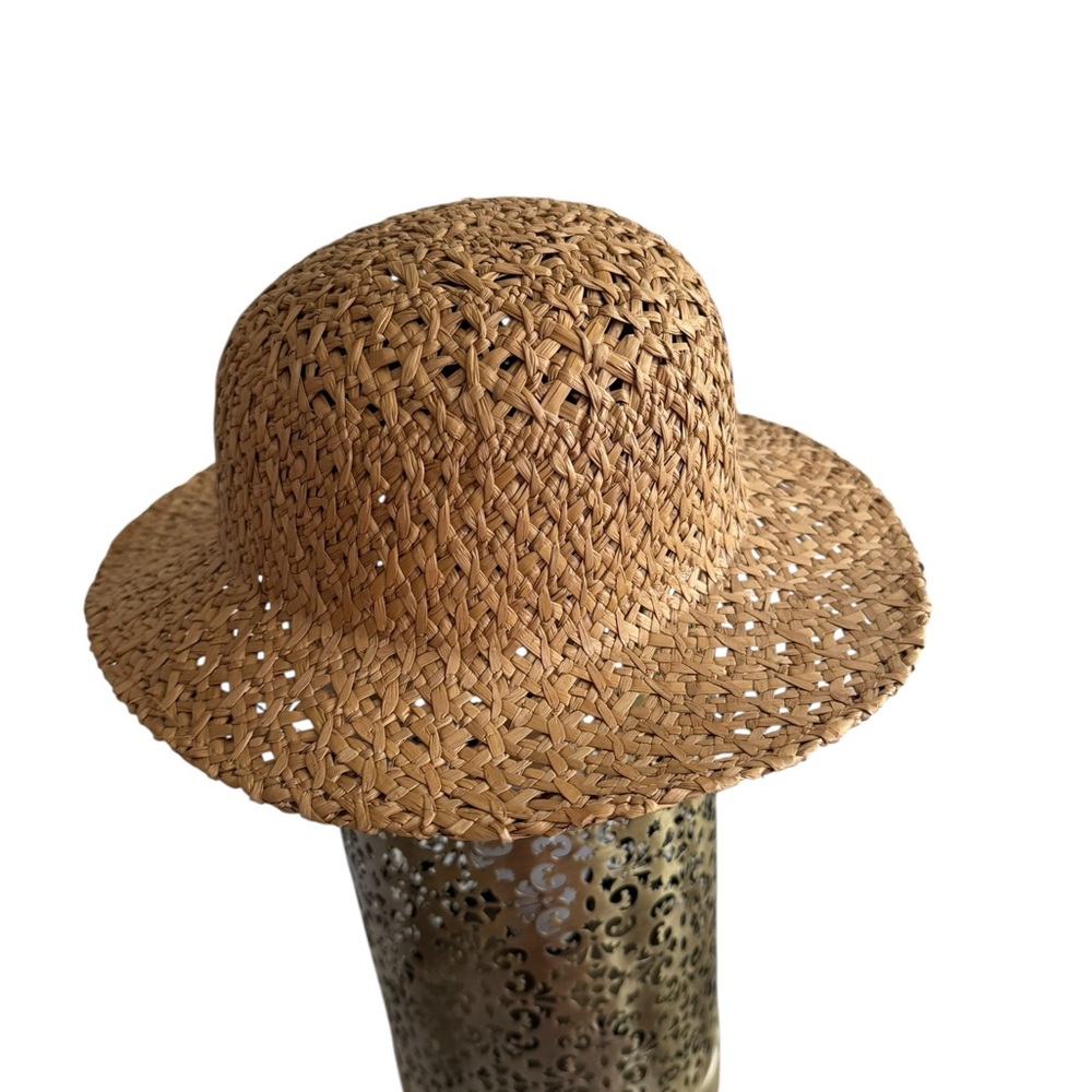Vintage Stylish Tan Woven Sun Hat